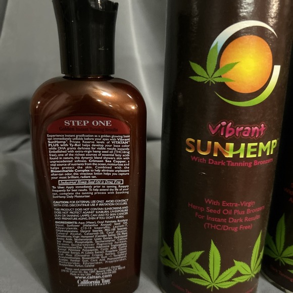 NIB RARE California Tan Step 1 And 2 Sun Hemp-vibrant And Radiant. Vintage - Picture 5 of 7